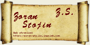 Zoran Stojin vizit kartica